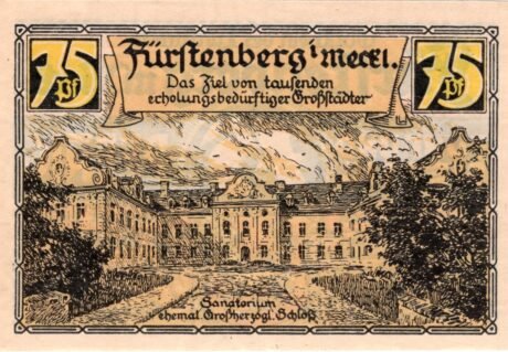 Реверс банкноты 75 пфеннигов (Германия) 1921 года