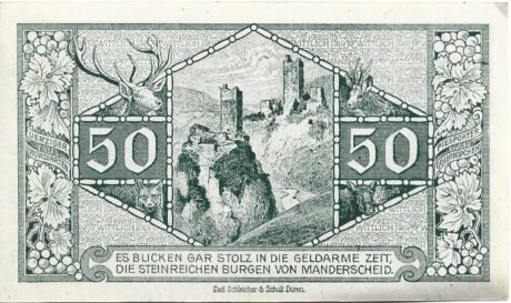 Реверс банкноты 50 fenigów (Niemcy) 1919