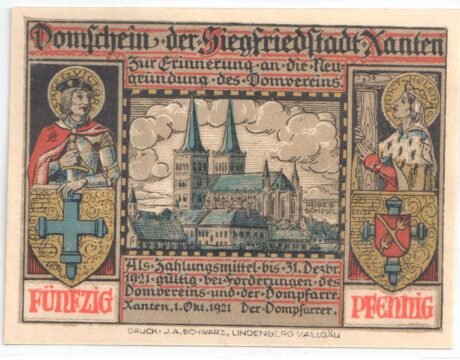 Аверс банкноты 50 fenigów (Niemcy)