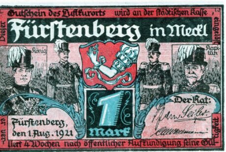 Аверс банкноты 1 marka (Niemcy) 1921