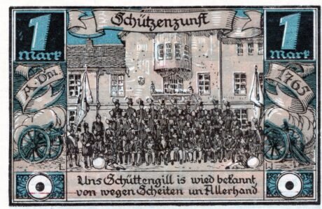 Реверс банкноты 1 marka (Niemcy) 1921