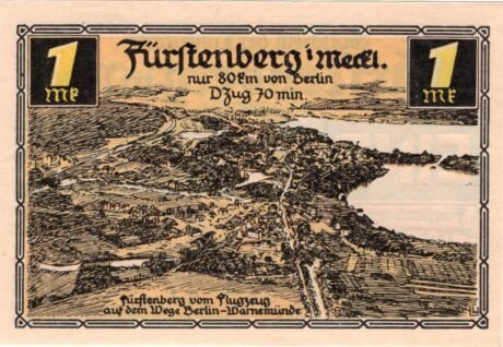 Реверс банкноты 1 marka (Niemcy) 1921