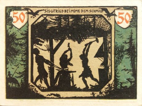 Реверс банкноты 50 fenigów (Niemcy) 1921