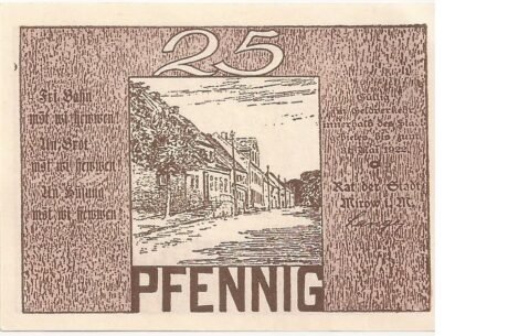 Аверс банкноты 25 fenigów (Niemcy)