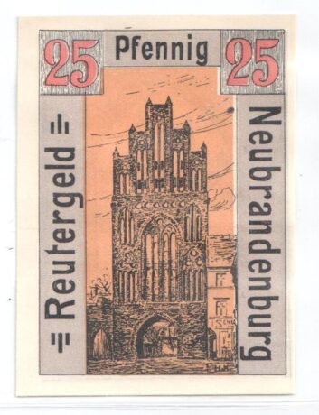 Реверс банкноты 25 fenigów (Niemcy)