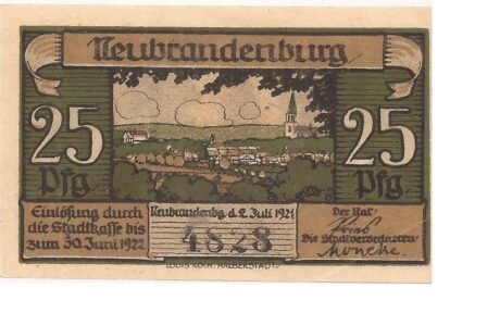 Аверс банкноты 25 пфеннигов (Германия) 1921 года