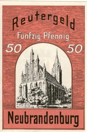 Реверс банкноты 50 fenigów (Niemcy)