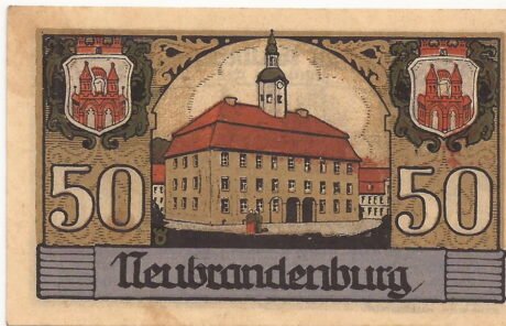 Реверс банкноты 50 fenigów (Niemcy) 1921