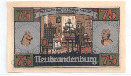 Реверс банкноты 75 fenigów (Niemcy) 1921