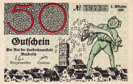 Аверс банкноты 50 fenigów (Niemcy) 1920