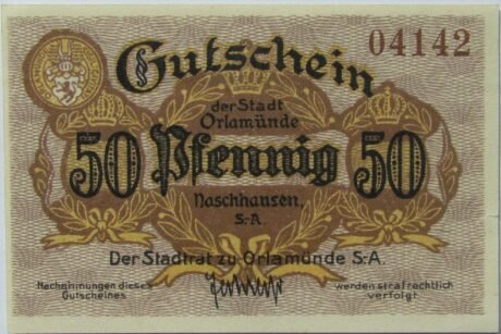 Аверс банкноты 50 пфеннигов (Германия) 1917 года