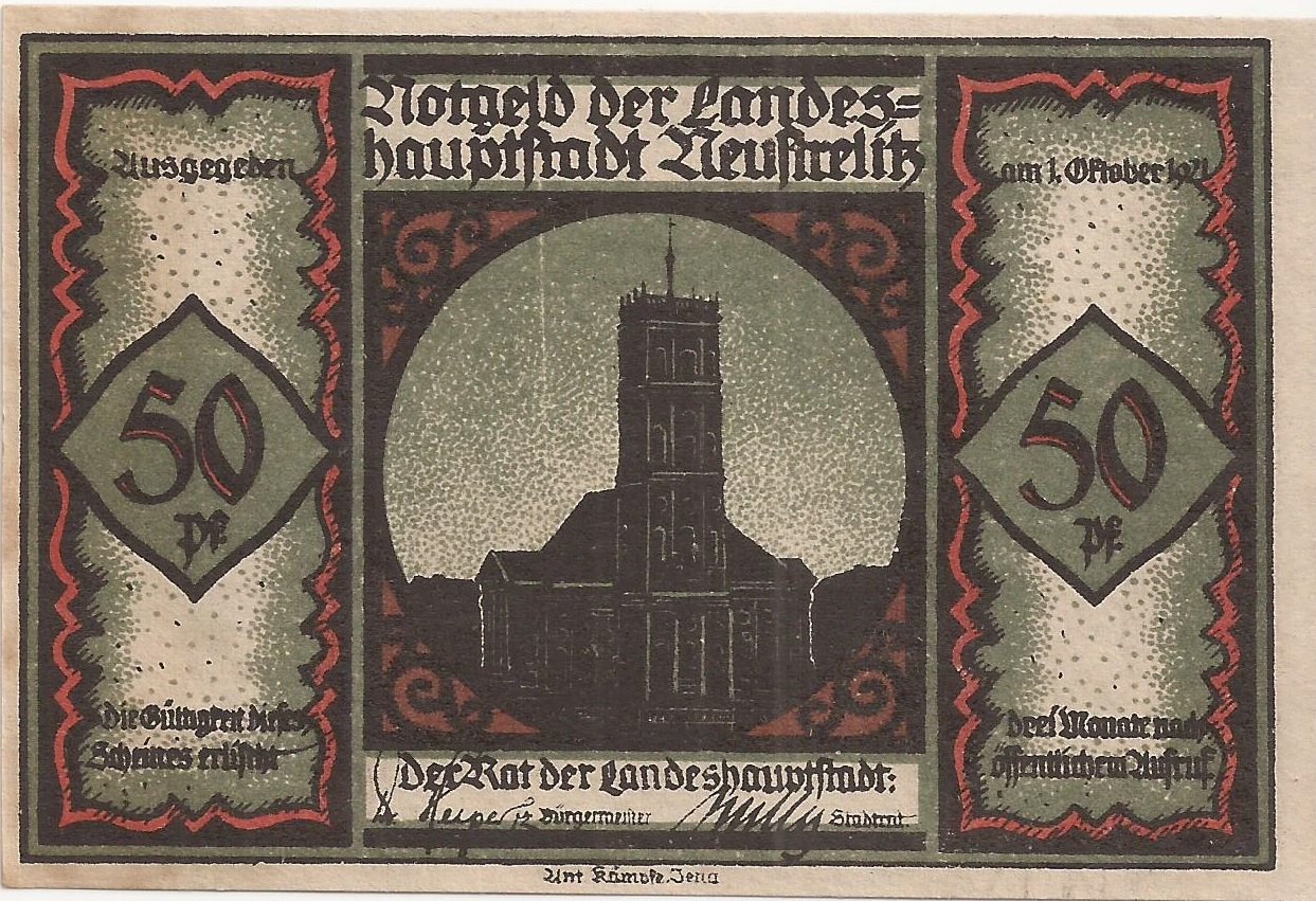 Аверс банкноты 50 пфеннигов (Германия) 1921 года