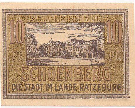 Реверс банкноты 10 fenigów (Niemcy) 1922