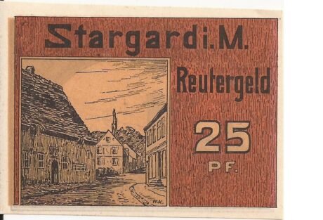 Реверс банкноты 25 fenigów (Niemcy) 1922