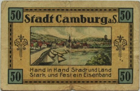 Реверс банкноты 50 fenigów (Niemcy) 1919