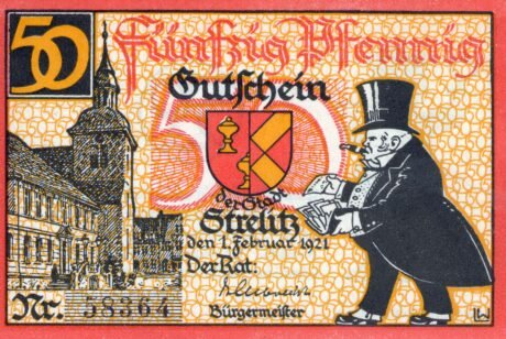 Аверс банкноты 50 fenigów (Niemcy) 1921