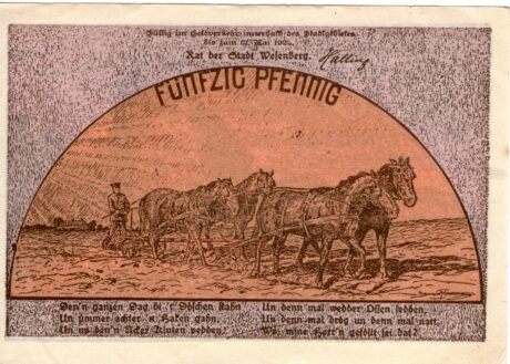 Аверс банкноты 50 fenigów (Niemcy)