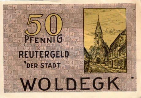 Реверс банкноты 50 fenigów (Niemcy)