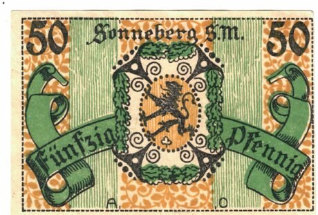 Реверс банкноты 50 fenigów (Niemcy) 1918