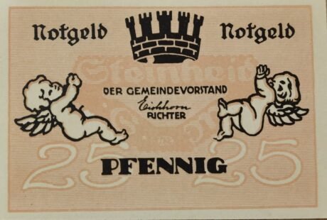 Аверс банкноты 25 fenigów (Niemcy) 1920