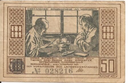 Аверс банкноты 50 пфеннигов (Германия) 1921 года