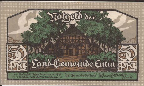 Аверс банкноты 50 fenigów (Niemcy) 1921