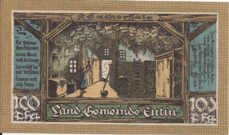 Аверс банкноты 100 fenigów (Niemcy) 1921