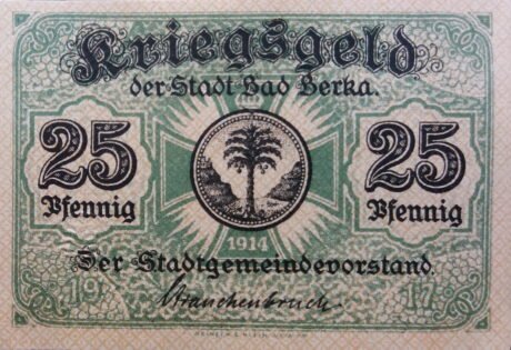 Аверс банкноты 25 пфеннигов (Германия) 1917 года