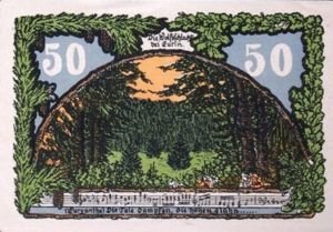 Реверс банкноты 50 fenigów Kriegerverein (Niemcy) 1921