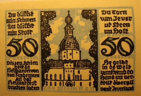 Реверс банкноты 50 fenigów Heimatfest (Niemcy) 1921