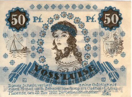 Аверс банкноты 50 fenigów (Niemcy) 1920