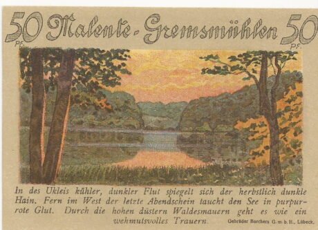 Реверс банкноты 50 fenigów (Niemcy) 1921