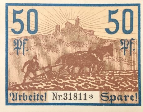 Реверс банкноты 50 fenigów (Niemcy) 1919