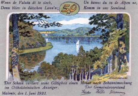Аверс банкноты 50 fenigów (Niemcy) 1921
