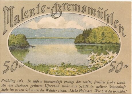 Реверс банкноты 50 fenigów (Niemcy) 1921