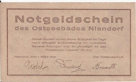 Аверс банкноты 50 fenigów (Niemcy) 1921