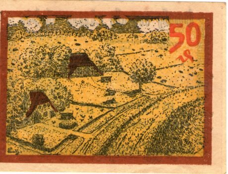 Реверс банкноты 50 fenigów (Niemcy) 1921