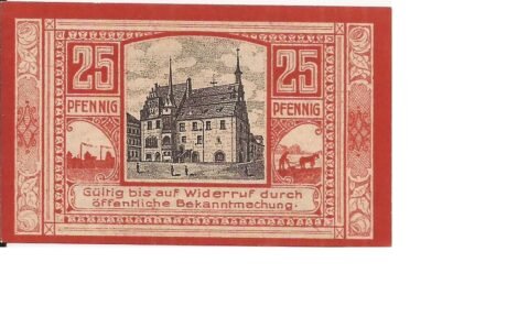 Реверс банкноты 25 fenigów (Niemcy) 1920