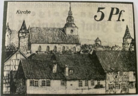 Реверс банкноты 5 fenigów Vorschuß- und Sparverein (Niemcy) 1918