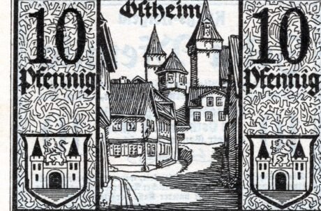 Реверс банкноты 10 fenigów Vorschuß- und Sparverein (Niemcy) 1918