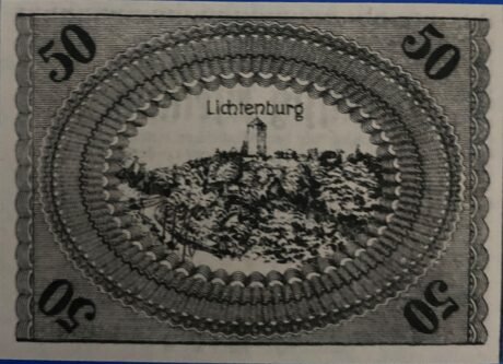 Реверс банкноты 50 fenigów Vorschuß- und Sparverein (Niemcy) 1918