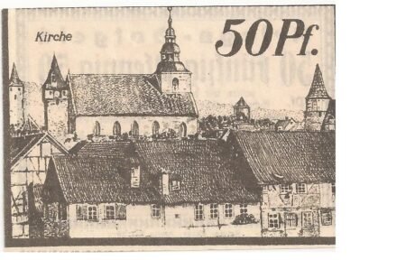 Реверс банкноты 50 fenigów Vorschuß- und Sparverein (Niemcy) 1918