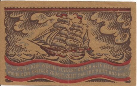 Реверс банкноты 50 fenigów Handelskammer (Niemcy) 1921