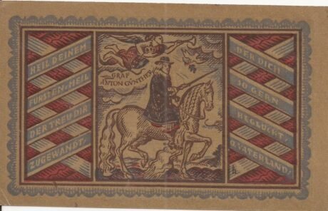 Реверс банкноты 50 fenigów Handelskammer (Niemcy) 1921