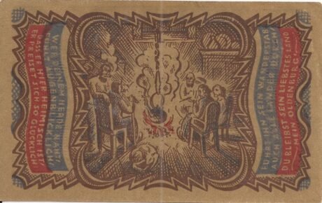 Реверс банкноты 50 fenigów Handelskammer (Niemcy) 1921