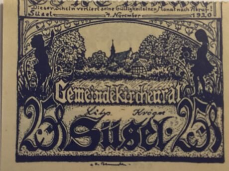 Аверс банкноты 25 пфеннигов (Германия) 1920 года