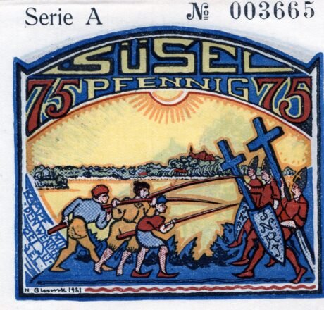 Аверс банкноты 75 пфеннигов (Германия) 1921 года