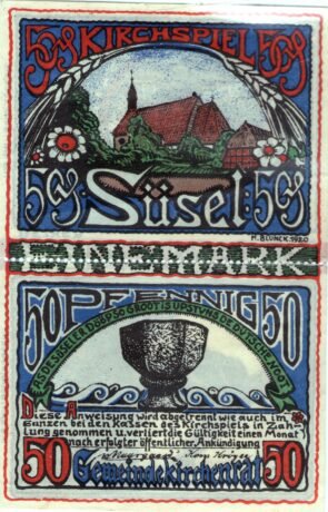 Аверс банкноты 1 marka (Niemcy) 1920