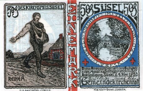 Реверс банкноты 1 marka (Niemcy) 1920