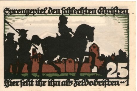 Реверс банкноты 25 fenigów (Niemcy) 1922